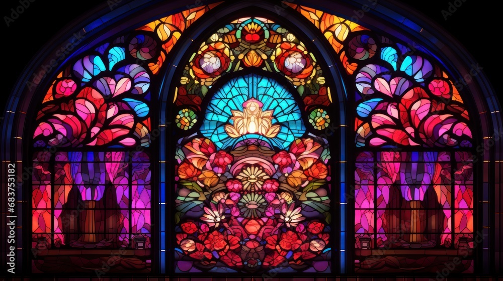 Beautiful stained glass window