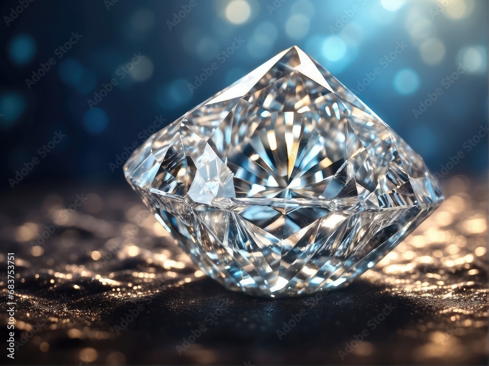 A sparkling diamond, parallax photography A sparkling diamond, parallax photography