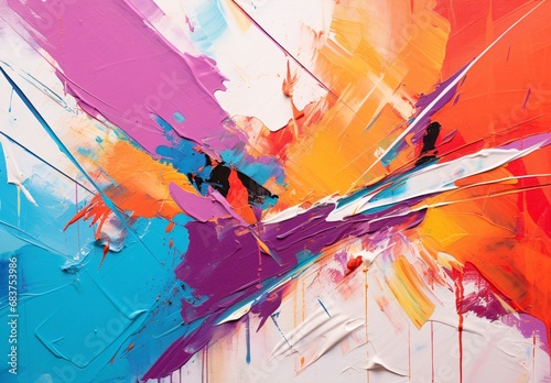 a painting of vibrant colors and bright strokes, energetic impasto, ultrafine detail, brightly colored