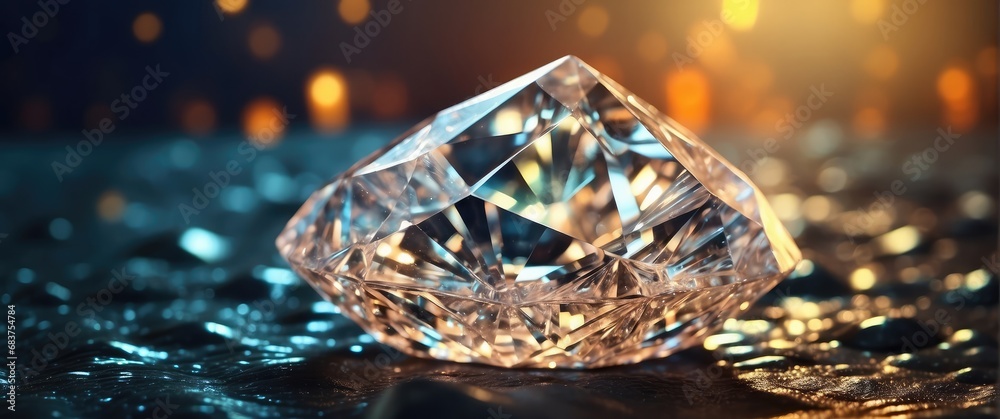 A sparkling diamond, parallax photography A sparkling diamond, parallax photography