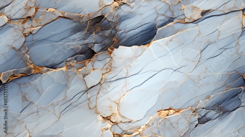 Seamless Tileable Texture: Nature's Abstract Stone Patterns - Close-up Macro of Smooth Marbled Blue and Yellow Stone Material