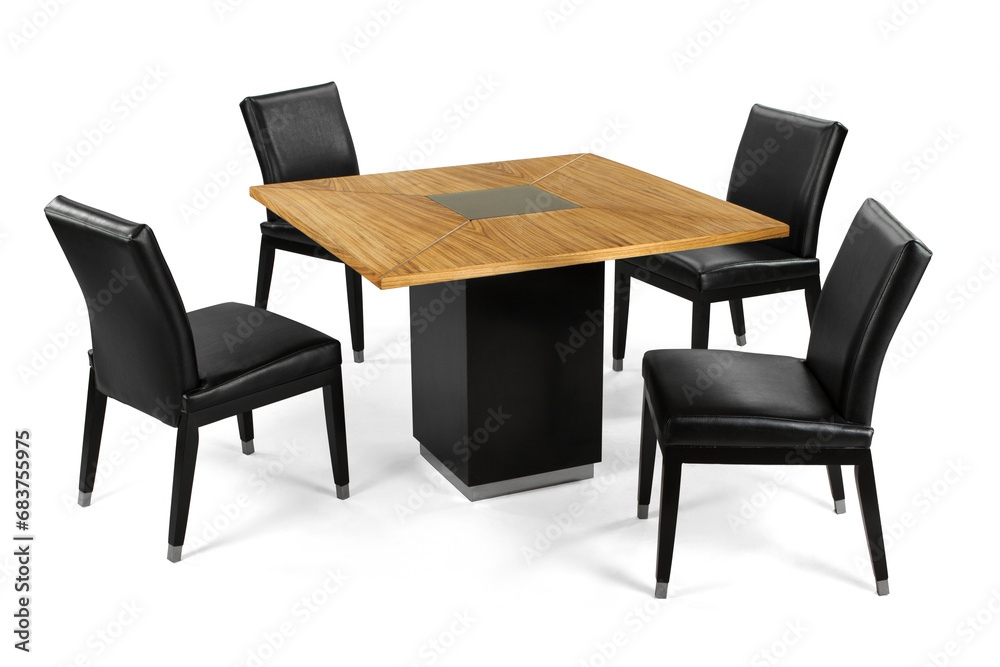 dining table isolated on white background .table and chair dining table isolated on white background .table and chair