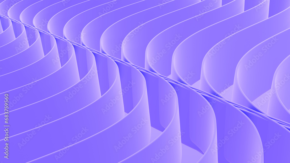 Fototapeta premium Purple striped pattern background, 3d lines design, abstract minimal background for business presentation.