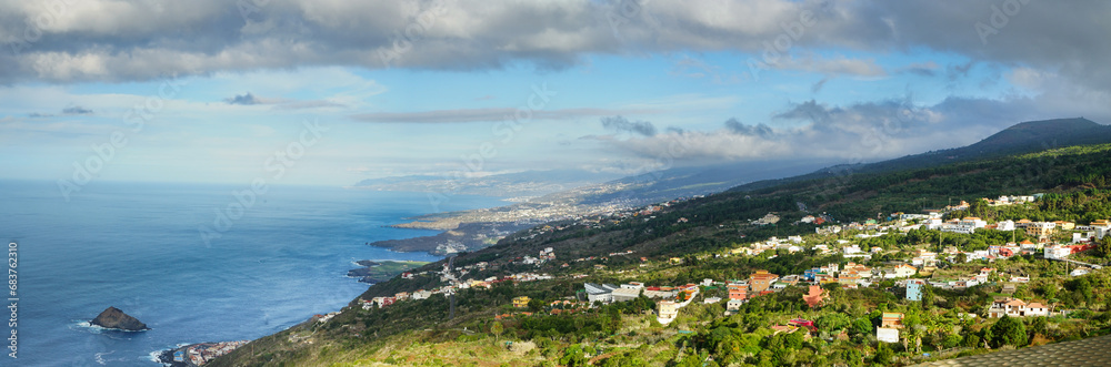 Panoramic view of the northern coast of Tenerife, Canaries, Spain Panoramic view of the northern coast of Tenerife, Canaries, Spain