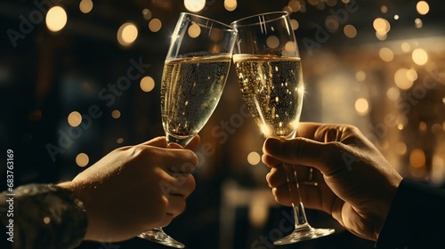 a few hands holding wine glasses photo