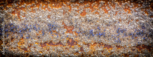 Cuadro en lienzo Background acorn barnacles attached to hull of rowboat