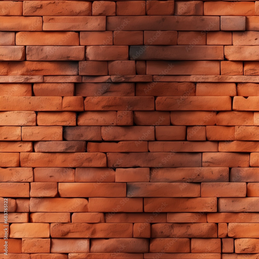 Fototapeta premium seamless realistic red brick wall texture
