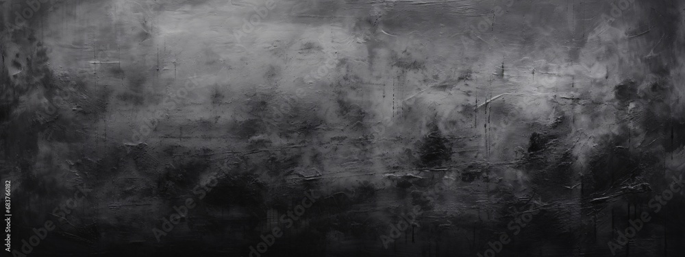 black painting texture with paint texture on background, soft atmospheric scenes, monochromatic realism, eroded interiors