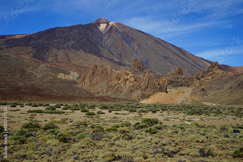 Dry landscape in Teide National Park, Tenerife, Canaries, Spain