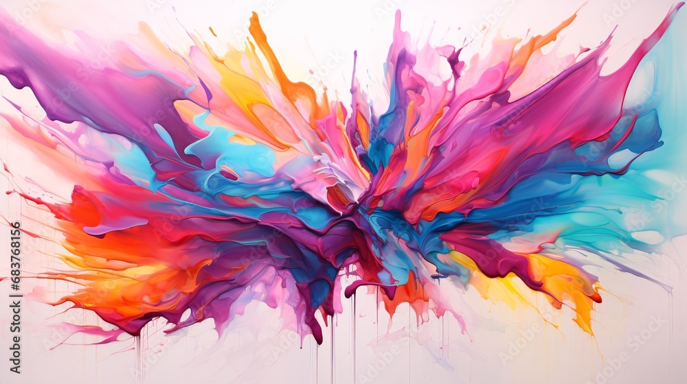 colourful and bright abstract painting, fluid, colorful explosions colourful and bright abstract painting, fluid, colorful explosions