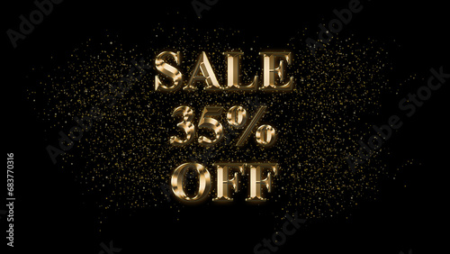 SALE 35% OFF, Gold Text Effect, Gold text with sparks, Gold Plated Text Effect