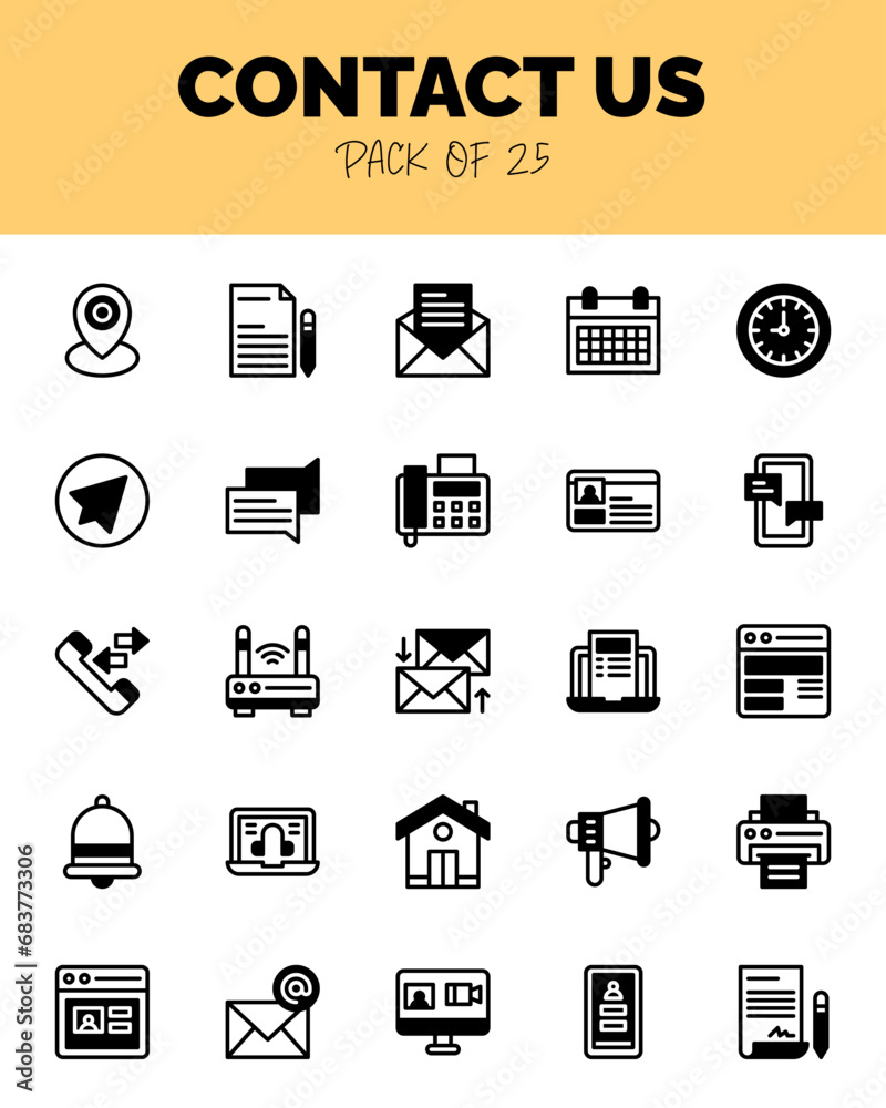 set of contact us Lineal Fill Icons for logo & web. Vector illustration set of contact us Lineal Fill Icons for logo & web. Vector illustration