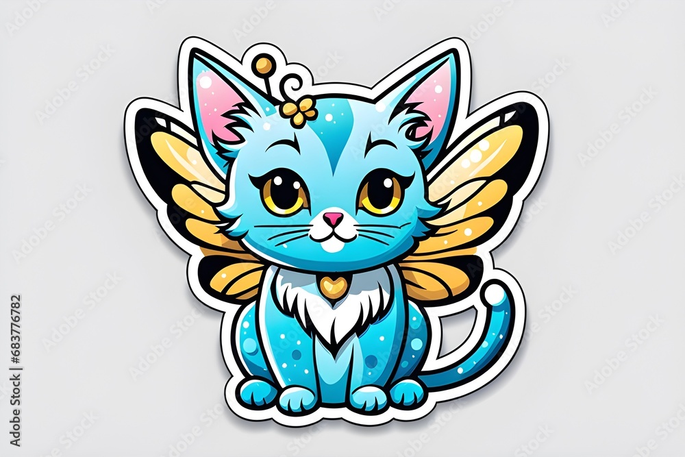 Blue cat fairy with swallowtail butterfly wings
Generative AI Blue cat fairy with swallowtail butterfly wings
Generative AI