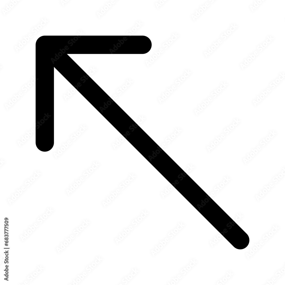 up left arrow line icon up left arrow line icon