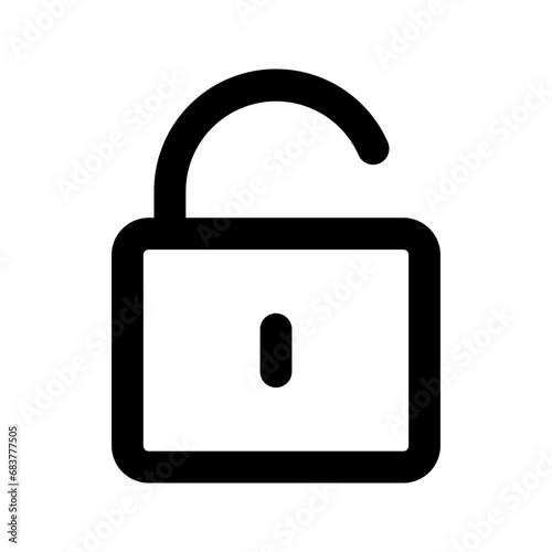 unlock line icon