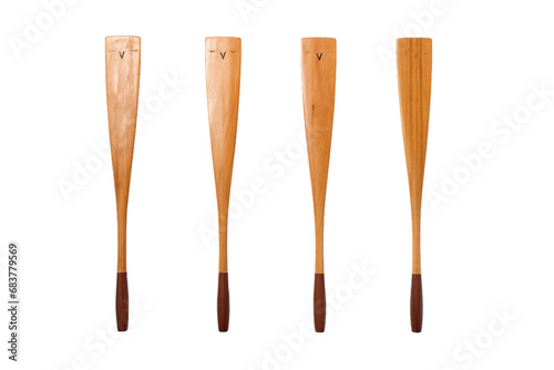 Boat Oars on White Isolated on transparent background
