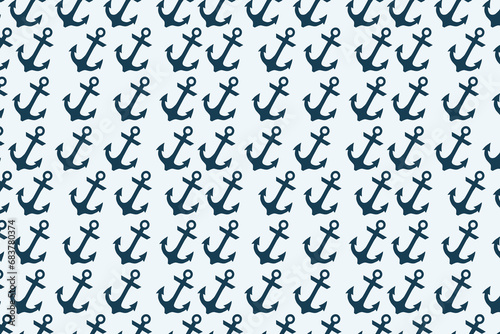 Navy vector seamless pattern anchor use for fashion package design business display fabric.