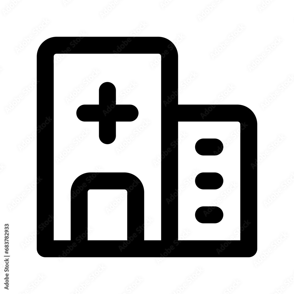 hospital line icon