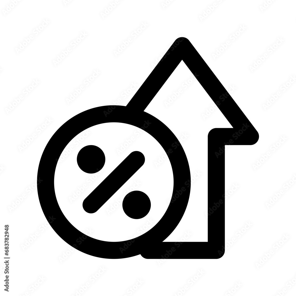 interest rate line icon