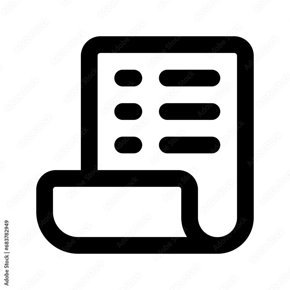 Fototapeta premium invoice line icon