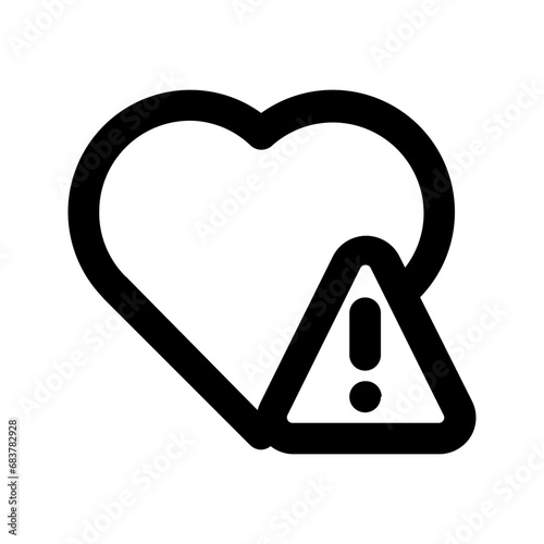 heart disease line icon