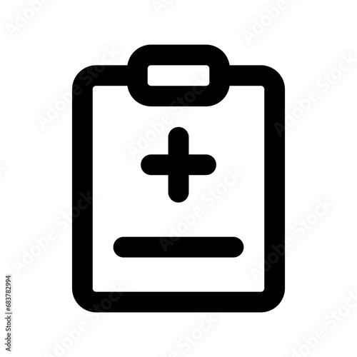 medical clipboard line icon