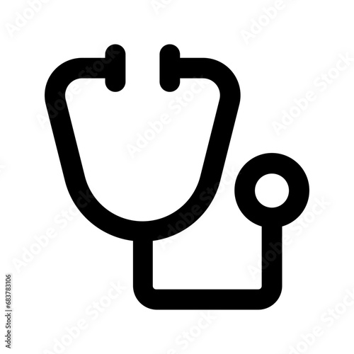 stethoscope line icon photo