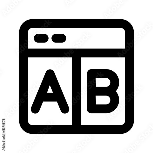 ab testing line icon