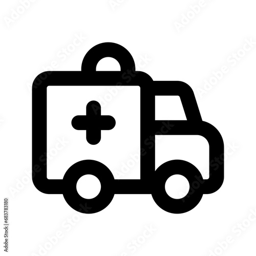 ambulance line icon