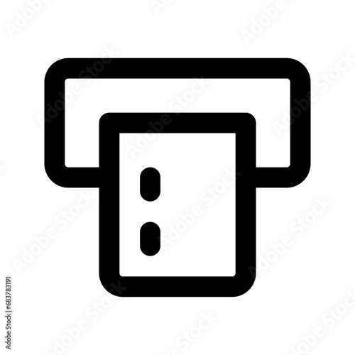 atm machine line icon