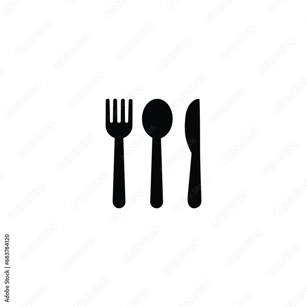 spoon, fork and knife icon vector spoon, fork and knife icon vector