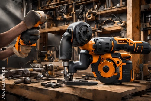 The power of power tools, a showcase of mechanical efficiency. 