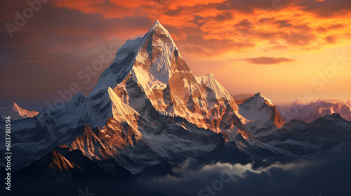 Sunrise in the Himalayas © Data