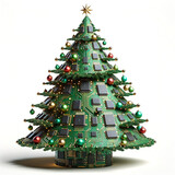 Christmas tree made from electronic circuit boards