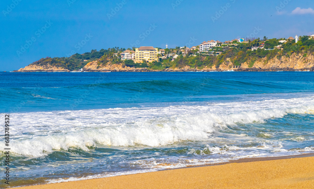 Extremely huge big surfer waves at beach Puerto Escondido Mexico. Extremely huge big surfer waves at beach Puerto Escondido Mexico.