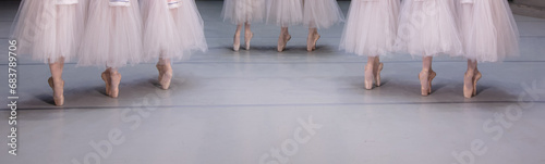 Closeup of ballerinas dancing