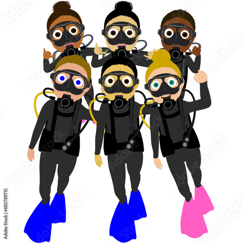 Group of scuba divers