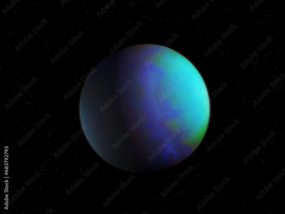 Planet Proxima Centauri C isolated. The closest exoplanet to us in outer space. Realistic surface of an alien planet. Planet Proxima Centauri C isolated. The closest exoplanet to us in outer space. Realistic surface of an alien planet.
