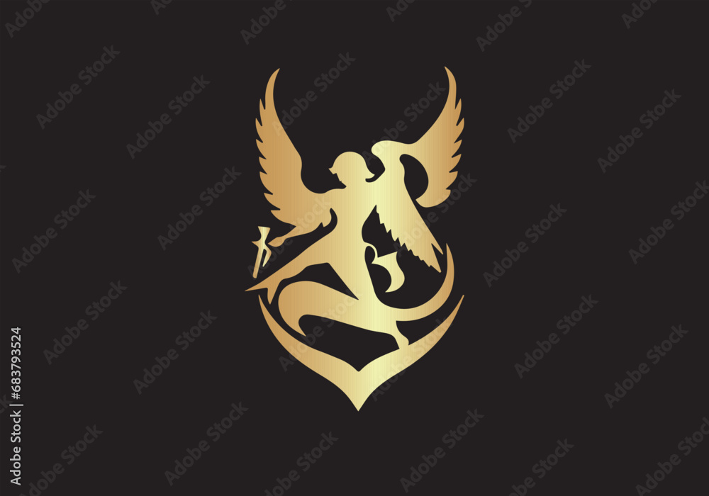 Angel logo design vector template. Editable vectors. Icon symbol vector EPS 10. Angel logo design vector template. Editable vectors. Icon symbol vector EPS 10.