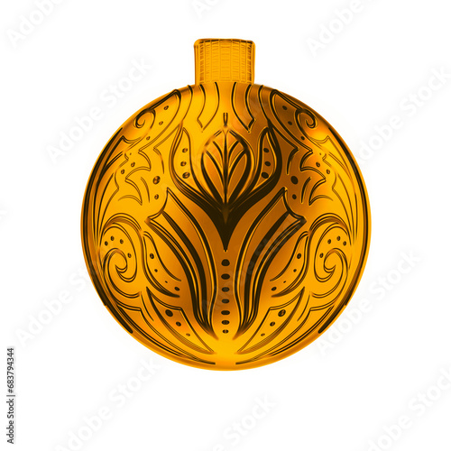 golden christmas ball