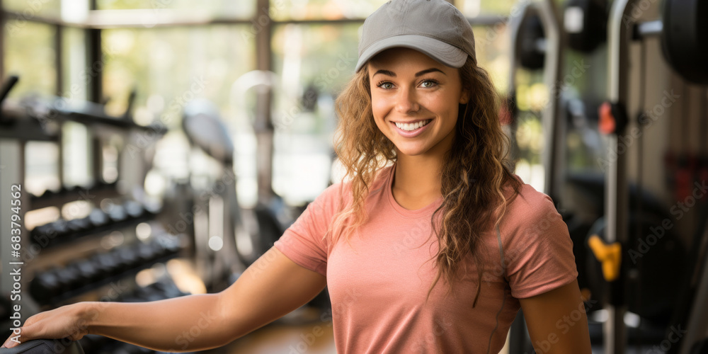 Portrait of a Woman Fitness and Wellness Coordinator: Pioneering in Health and Activity Promotion. Portrait of a Woman Fitness and Wellness Coordinator: Pioneering in Health and Activity Promotion.