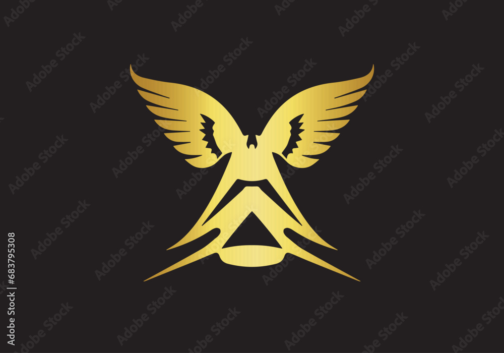 Obraz premium Angel logo design vector template. Editable vectors. Icon symbol vector EPS 10.