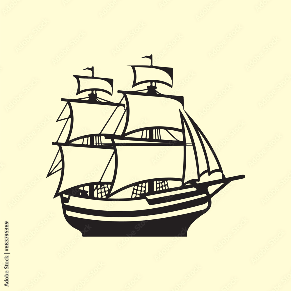 Ship Vector Images, silhouette of a ship Ship Vector Images, silhouette of a ship