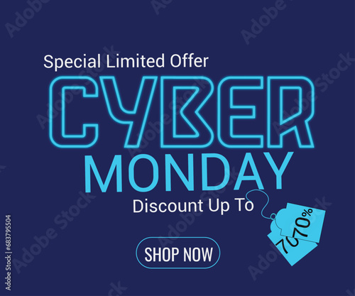Vector Cyber Monday Background Template