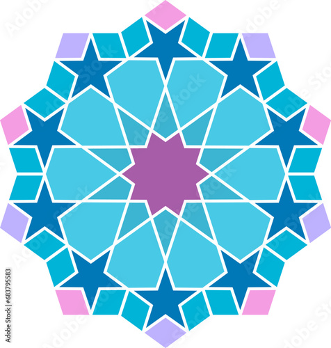 Abstract background with Islamic ornament, Arabic geometric texture.geometric islamic with colorfull pattern
