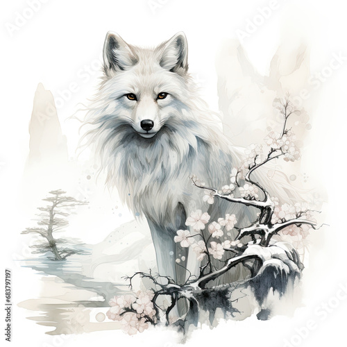 Snowy Winter Fox Backgrounds