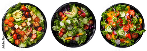 Diet salad, healthy food isolated on transparent background, png, Generative Ai