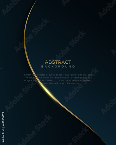 Dark background with gold lines and light