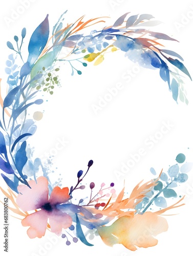 Abstract winter watercolor background. Invitation and celebration card.