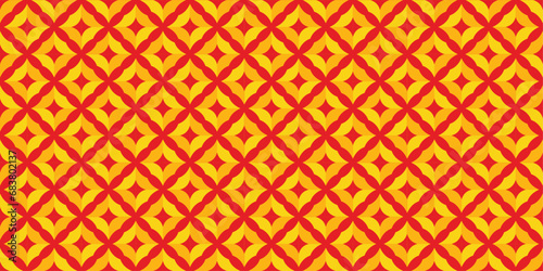 Luxurious gold and red style geometric seamless pattern. design for wallpaper, ornament, interior design and fabric